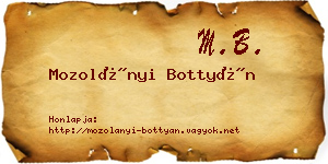 Mozolányi Bottyán névjegykártya